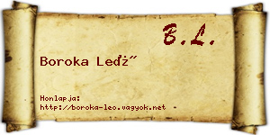 Boroka Leó névjegykártya
